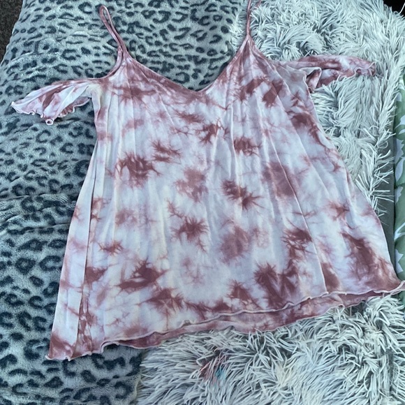 tie die off the shoulder tank - Picture 1 of 1
